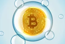 a gold coin in a bubble